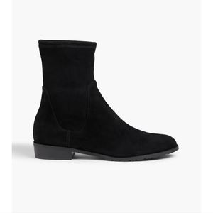 STUART WEITZMAN LILENE BLACK SUEDE CHELSEA ANKLE BOOTS SIZE EU 38.5 - US 7.5